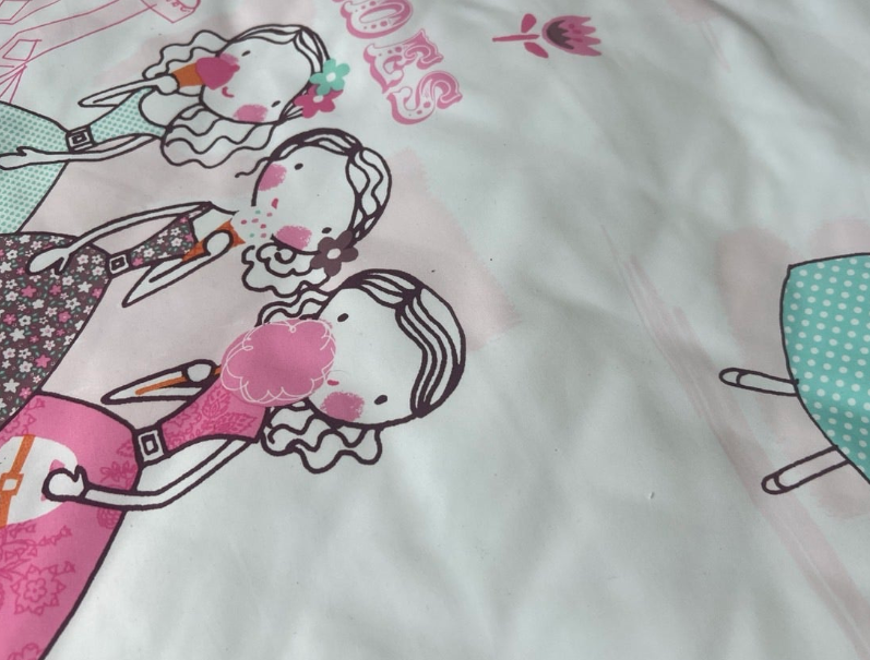 열전사 날염, 열과 압력에 실, 패브릭, 원단이 염색 되는 공정