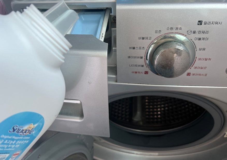 통돌이 섬유유연제 헹굼, 드럼세탁기 섬유유연제 사용법