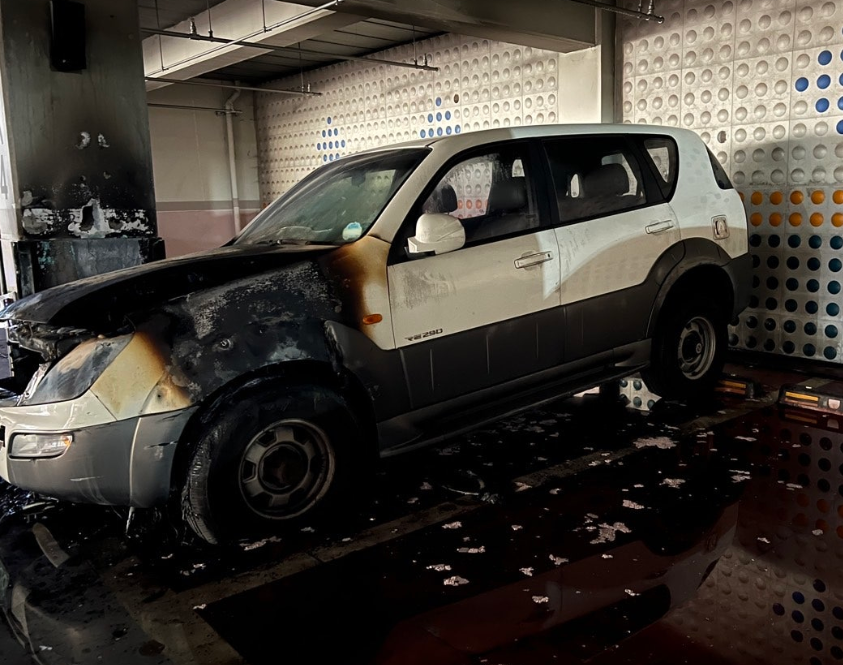 아파트 지하주차장 suv 차량 화재 소방차 28대 출동