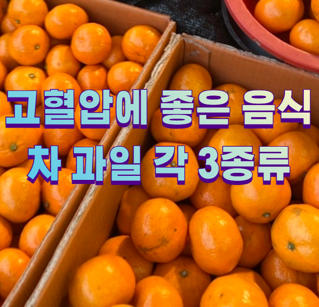 고혈압에 좋은 음식 차 과일 각 3종류2