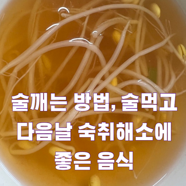 술깨는 방법, 술먹고 다음날 숙취해소에 좋은 음식1