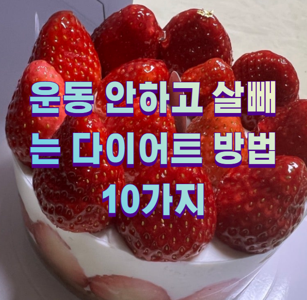 운동 안하고 살빼는 다이어트 방법 10가지1