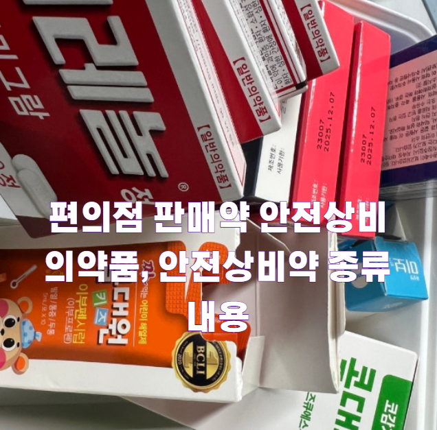 편의점 판매약 안전상비의약품, 안전상비약 종류 내용1