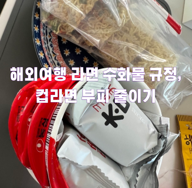 해외여행 라면 수화물 규정, 컵라면 부피 줄이기