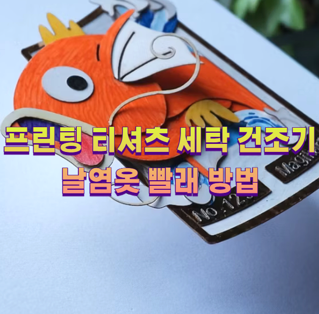 프린팅 티셔츠 세탁 건조기 날염옷 빨래 방법