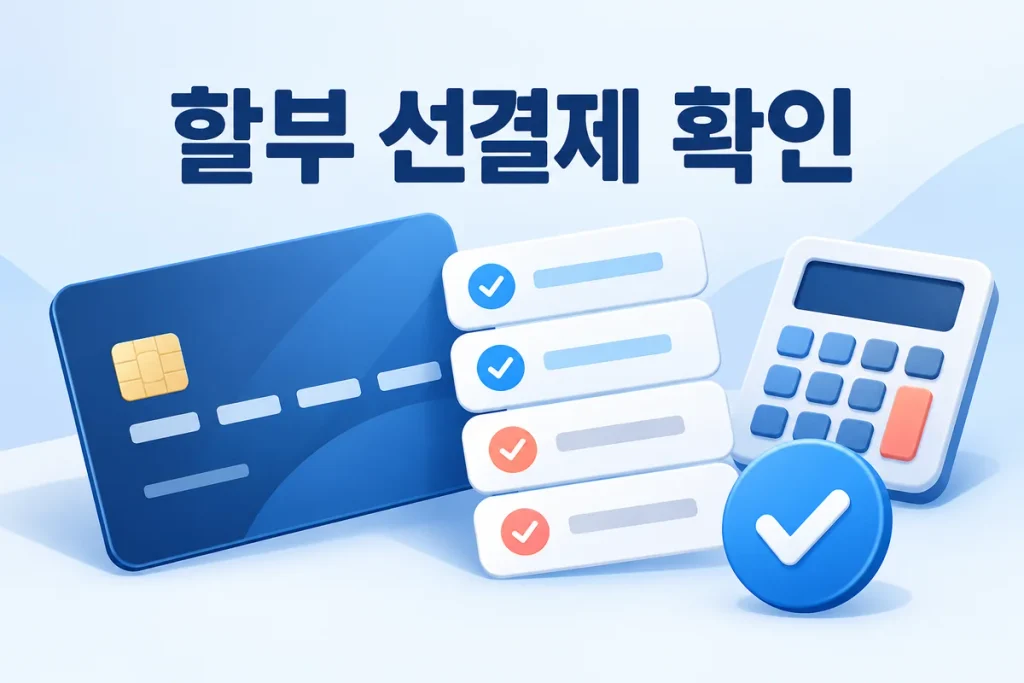 신용카드 할부 선결제 전 확인, 남은 원금·수수료·중복 출금 구분하기