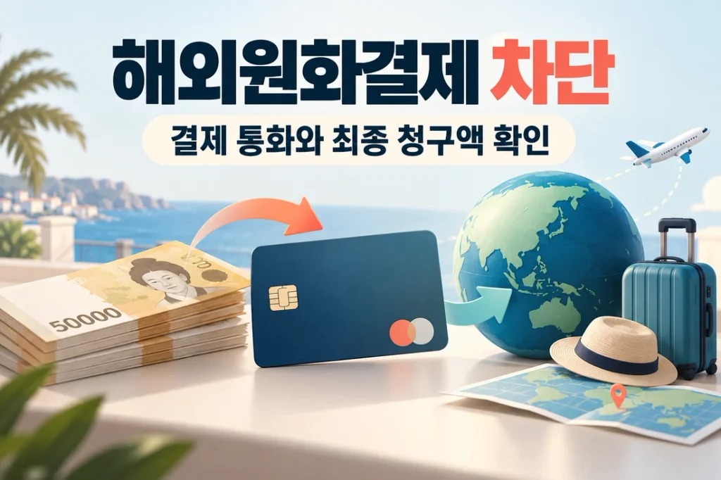 해외원화결제 차단과 해외이용 차단 차이, 여행·해외직구 전 카드 설정 확인