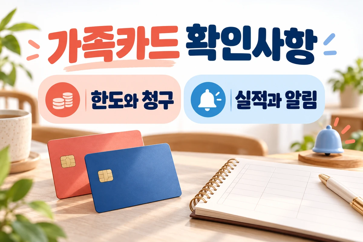 가족카드 이용 전 확인, 한도·청구·실적·분실신고를 나누는 기준