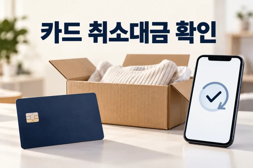 신용카드 취소 후 환불 확인, 청구 차감·계좌 입금·한도 복원을 구분하세요
